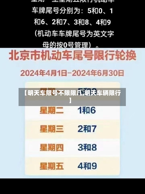 【明天车限号不限限几,明天车辆限行】