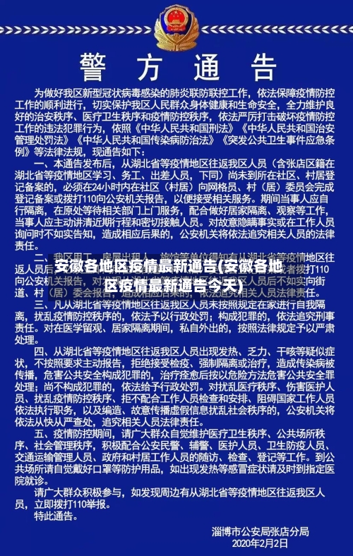 安徽各地区疫情最新通告(安徽各地区疫情最新通告今天)