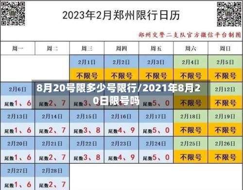 8月20号限多少号限行/2021年8月20日限号吗