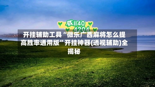 开挂辅助工具“微乐广西麻将怎么提高胜率通用版”开挂神器{透视辅助}全揭秘