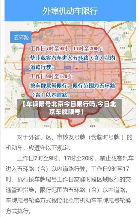 【车辆限号北京今日限行吗,今日北京车牌限号】