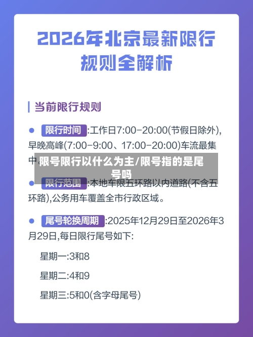 限号限行以什么为主/限号指的是尾号吗