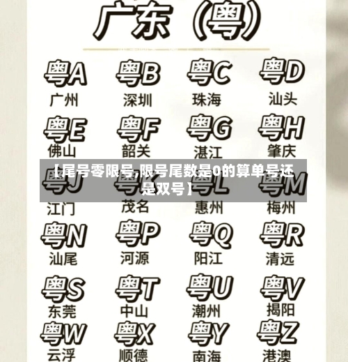 【尾号零限号,限号尾数是0的算单号还是双号】