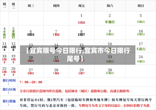 【宜宾限号今日限行,宜宾市今日限行尾号】