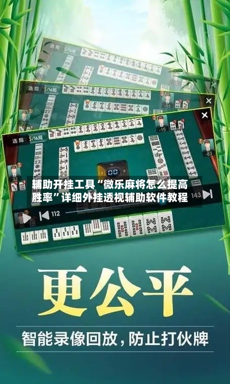 辅助开挂工具“微乐麻将怎么提高胜率”详细外挂透视辅助软件教程
