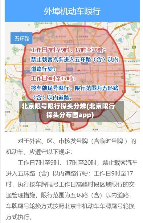 北京限号限行探头分辨(北京限行探头分布图app)