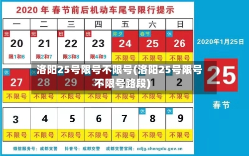 洛阳25号限号不限号(洛阳25号限号不限号路段)